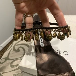 Vintage Manolo Blahnik Sandals Seashells 9 1/2